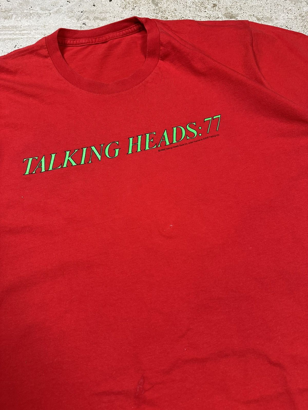 Band Tees Vintage 2005 Talking Heads 77 Band Tour Red T Shirt Tee Size US L / EU 52-54 / 3 - 6 Thumbnail