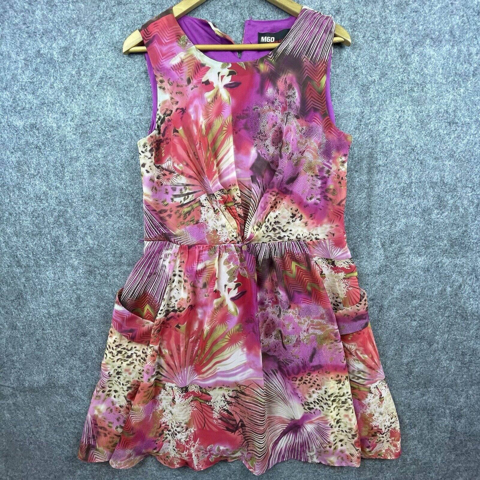 Miss Sixty M60 Miss Sixty Dress 14 Pink Purple Leopard Funky Boho Size XL / US 12-14 / IT 48-50 - 1 Thumbnail