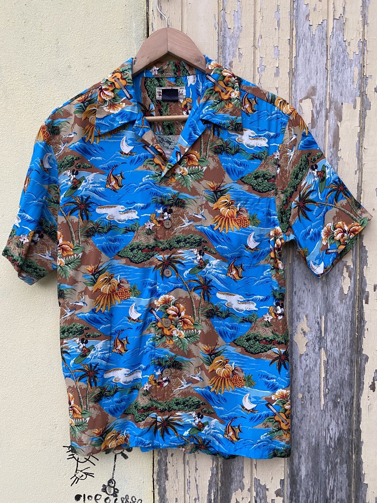 Disney × Vintage Vintage aloha disney mickey full print hawaiian shirt Size US L / EU 52-54 / 3 - 1 Thumbnail