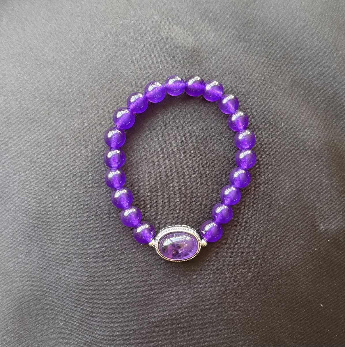 Handmade Amethyst Bracelet Size ONE SIZE - 2 Thumbnail