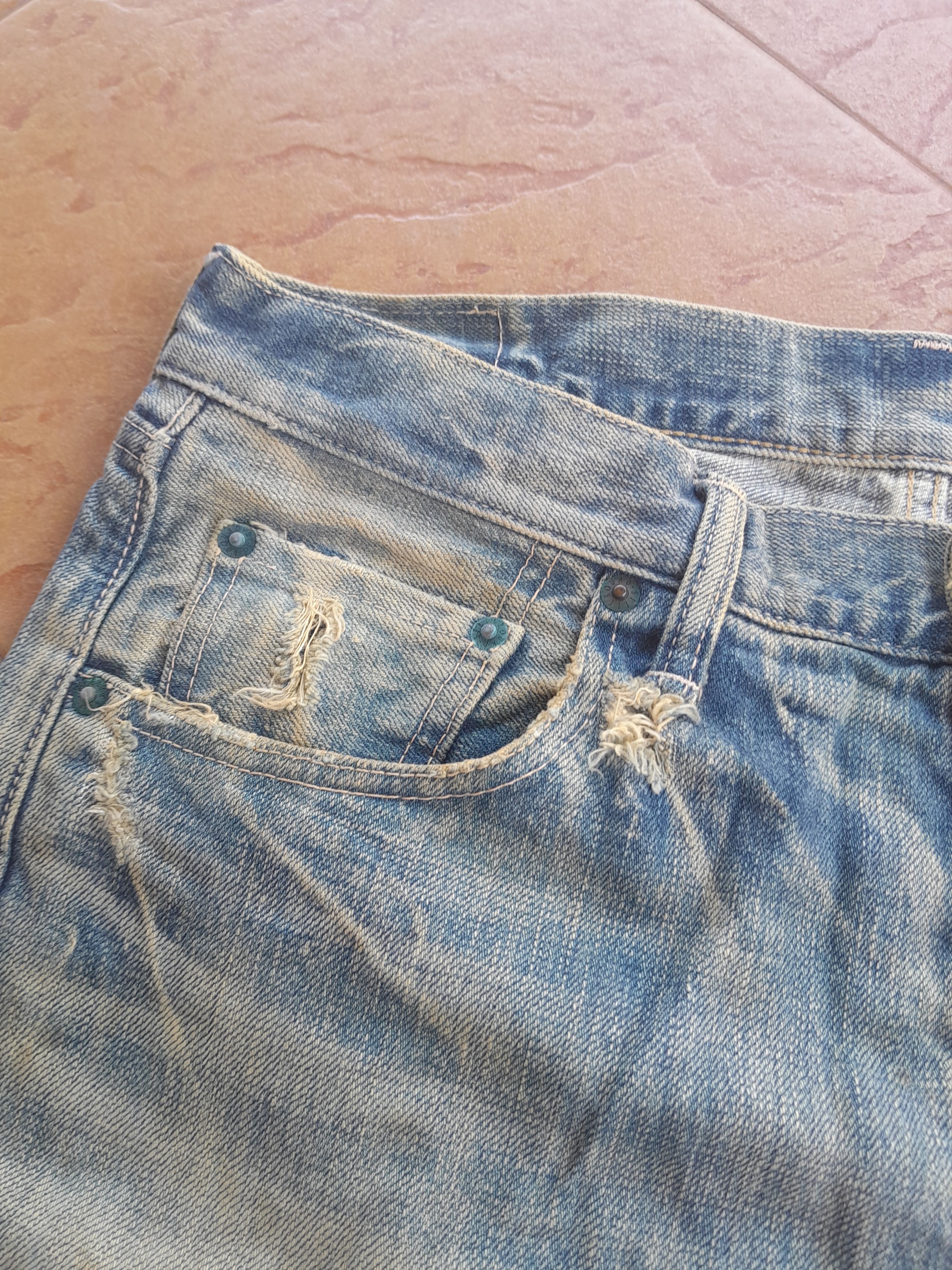 Japanese Brand ❗FINAL DROP❗SPELLBOUND DISTRESSED DIRTY DENIM Size US 32 / EU 48 - 4 Thumbnail