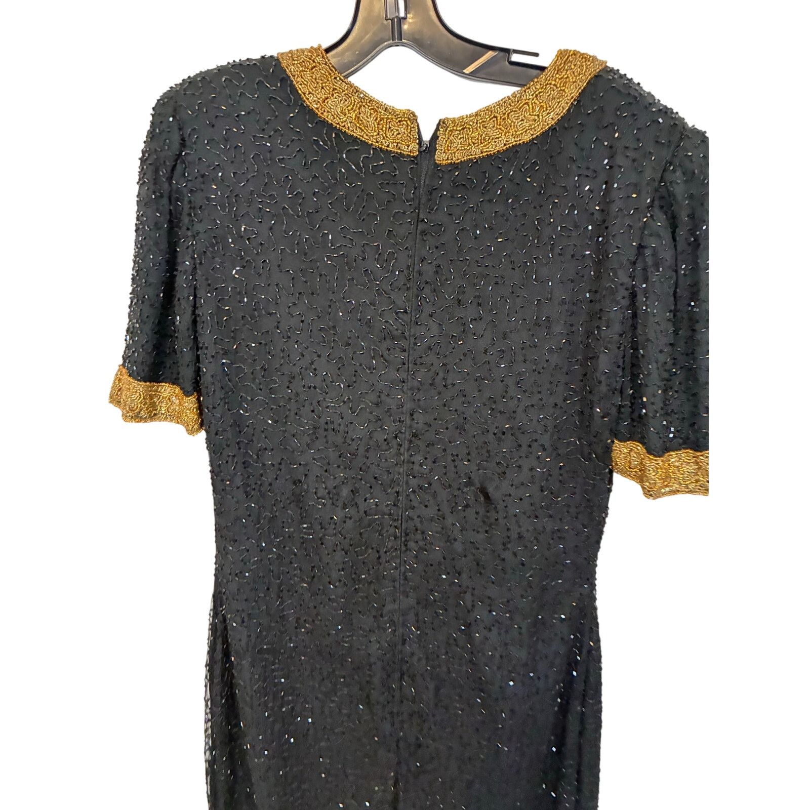 Other Laurence kazar Evening Dress 100% Silk Black Beading S Size S / US 4 / IT 40 - 5 Thumbnail