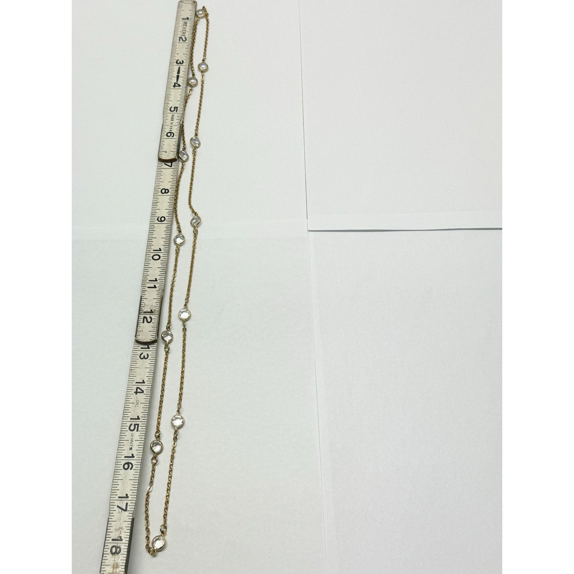 Vintage Vintage crystal gold chain necklace Size ONE SIZE - 5 Thumbnail