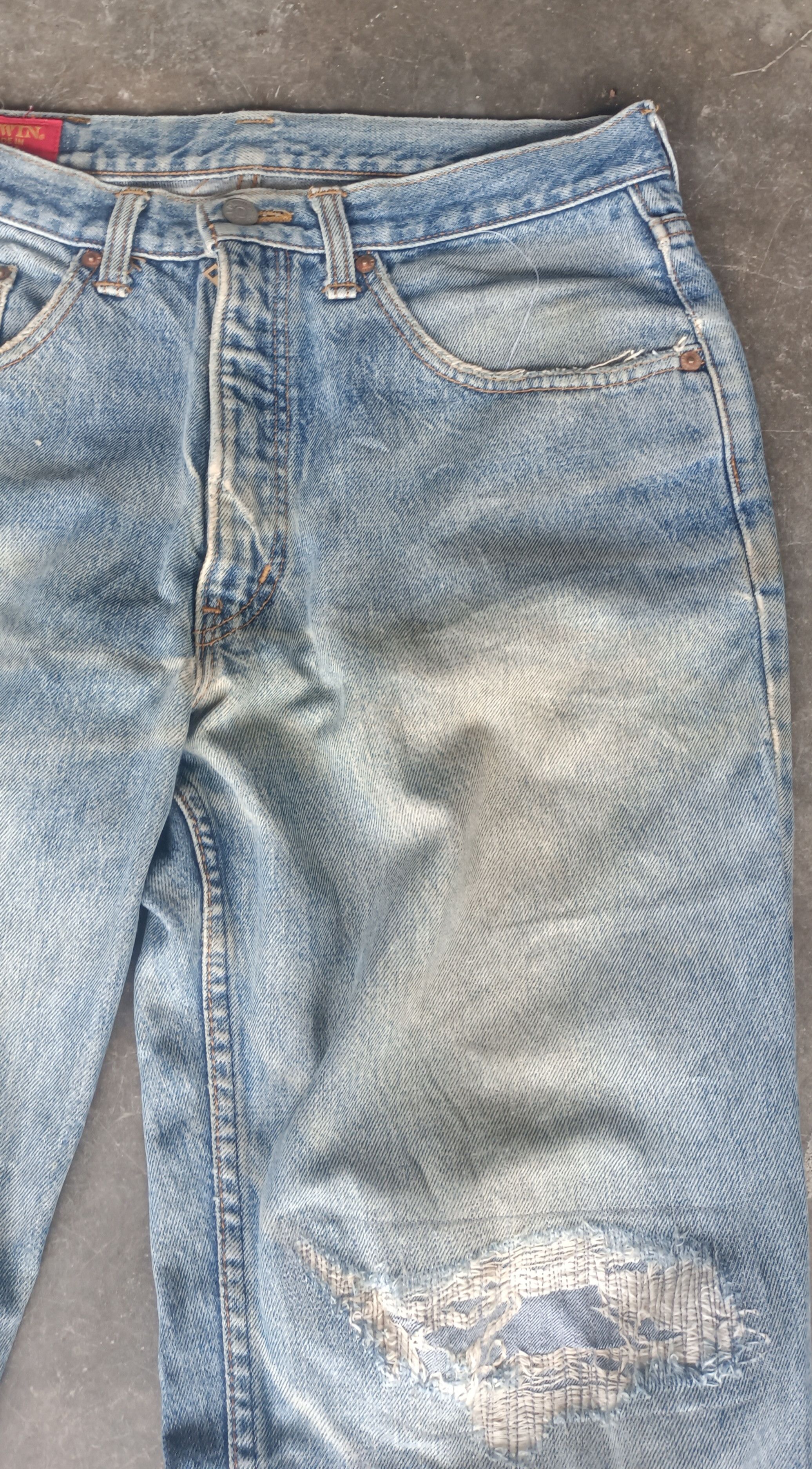 Edwin Vintage💥 Edwin Made In USA Distressed Denim Size US 32 / EU 48 - 3 Thumbnail