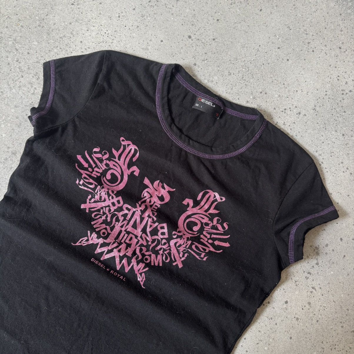 Diesel Diesel Vintage Y2K Glam Punk Rave Gothic T-Shirt Size L / US 10 / IT 46 - 2 Thumbnail