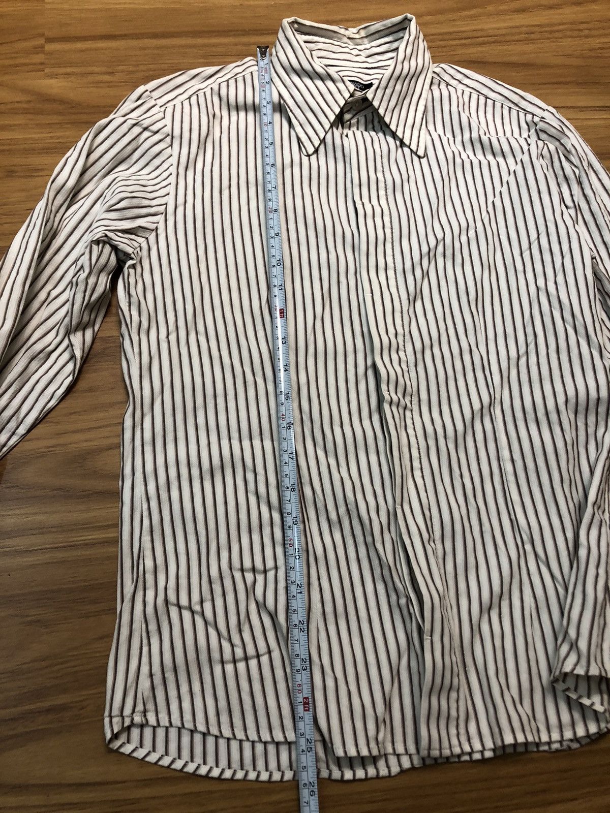 14th Addiction × KMRii × Tornado Mart 2000s Tornado Mart - Vertical Stripe Hidden Button L/S Shirt Size US M / EU 48-50 / 2 - 8 Thumbnail