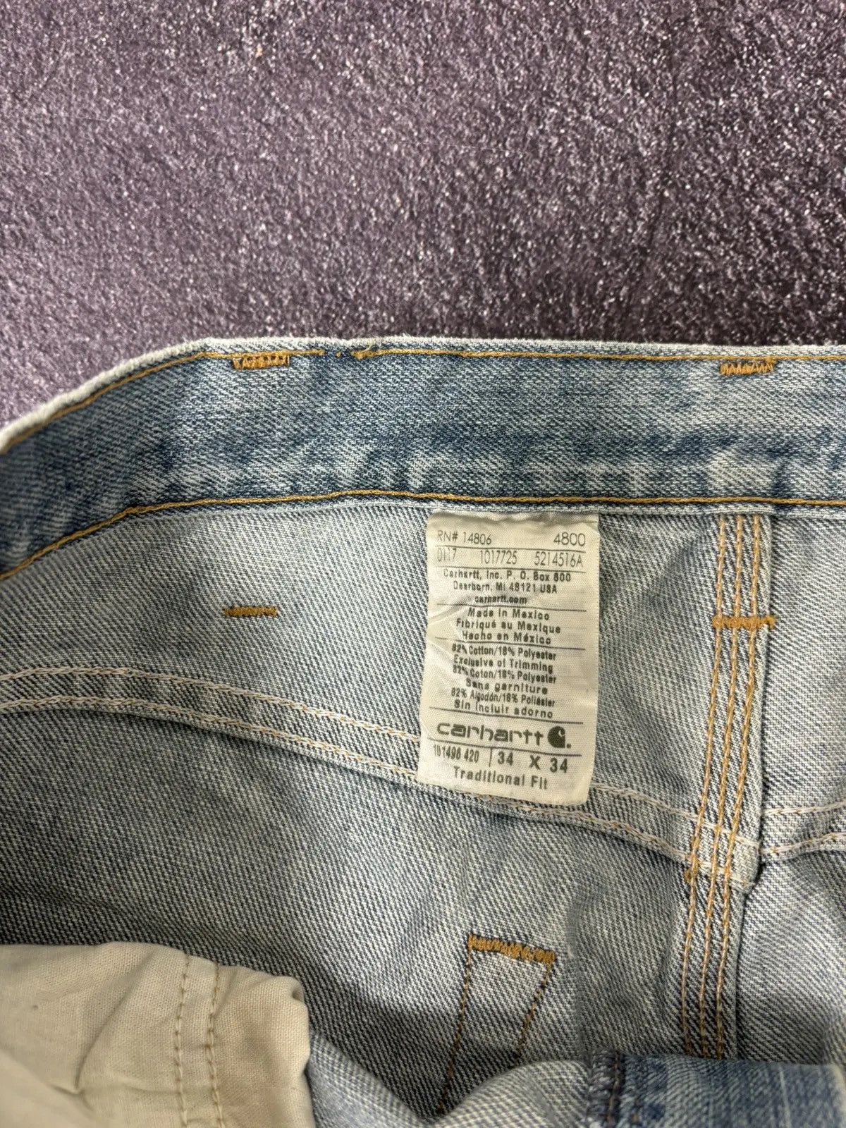 Carhartt × Vintage Vintage Carhartt American Faded Y2K Hype Denim Jeans Size US 34 / EU 50 - 14 Thumbnail