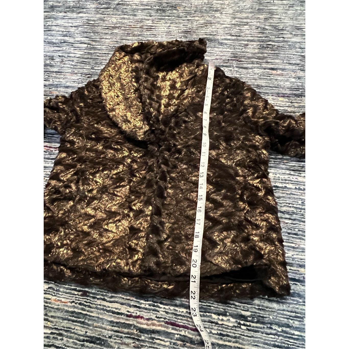 Alice + Olivia ALICE + OLIVIA Stacey Bendet Brown Copper Faux Fur Coat Jack Size S / US 4 / IT 40 - 11 Thumbnail