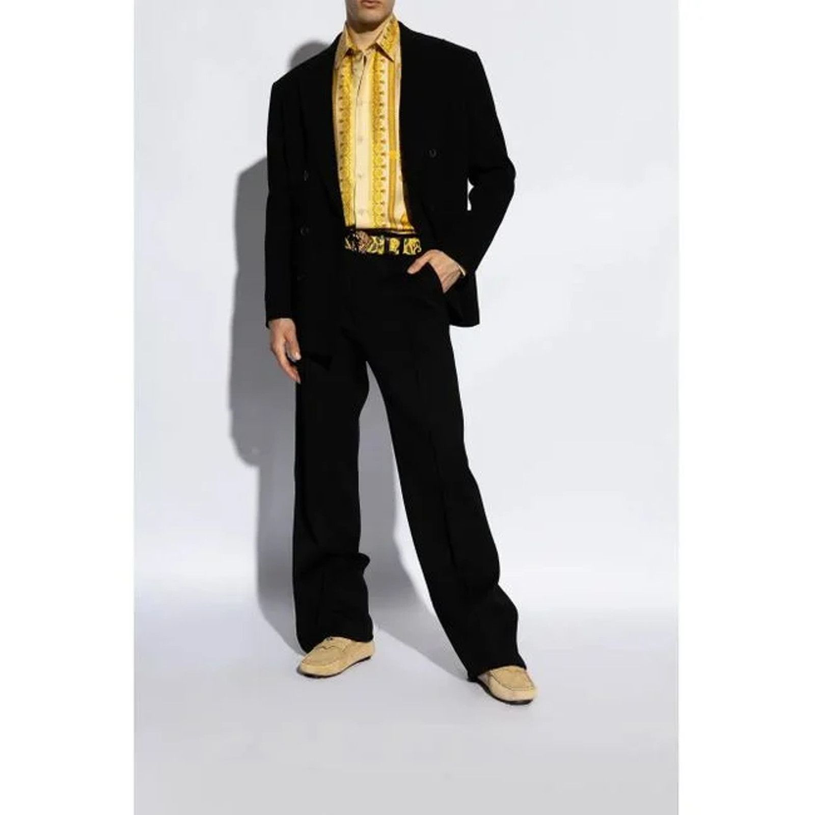 Versace NIB VERSACE BROWN SUEDE GOLD MEDUSA HEAD LOGO LOAFERS 43 10 Size US 10 / EU 43 - 3 Thumbnail