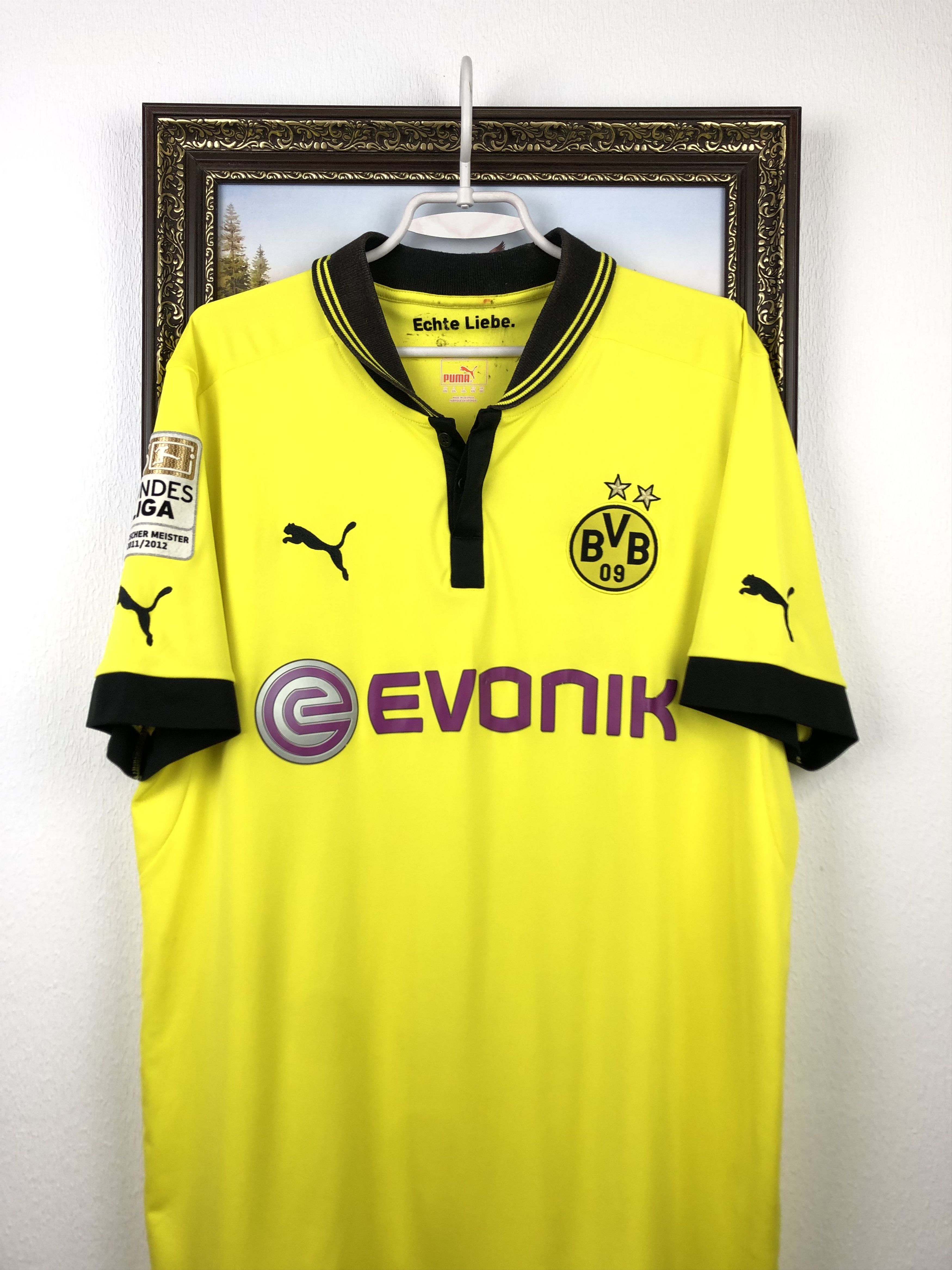 Puma Borussia Dortmund football shirt 2012 Soccer Puma Jersey Size US XXL / EU 58 / 5 - 2 Thumbnail