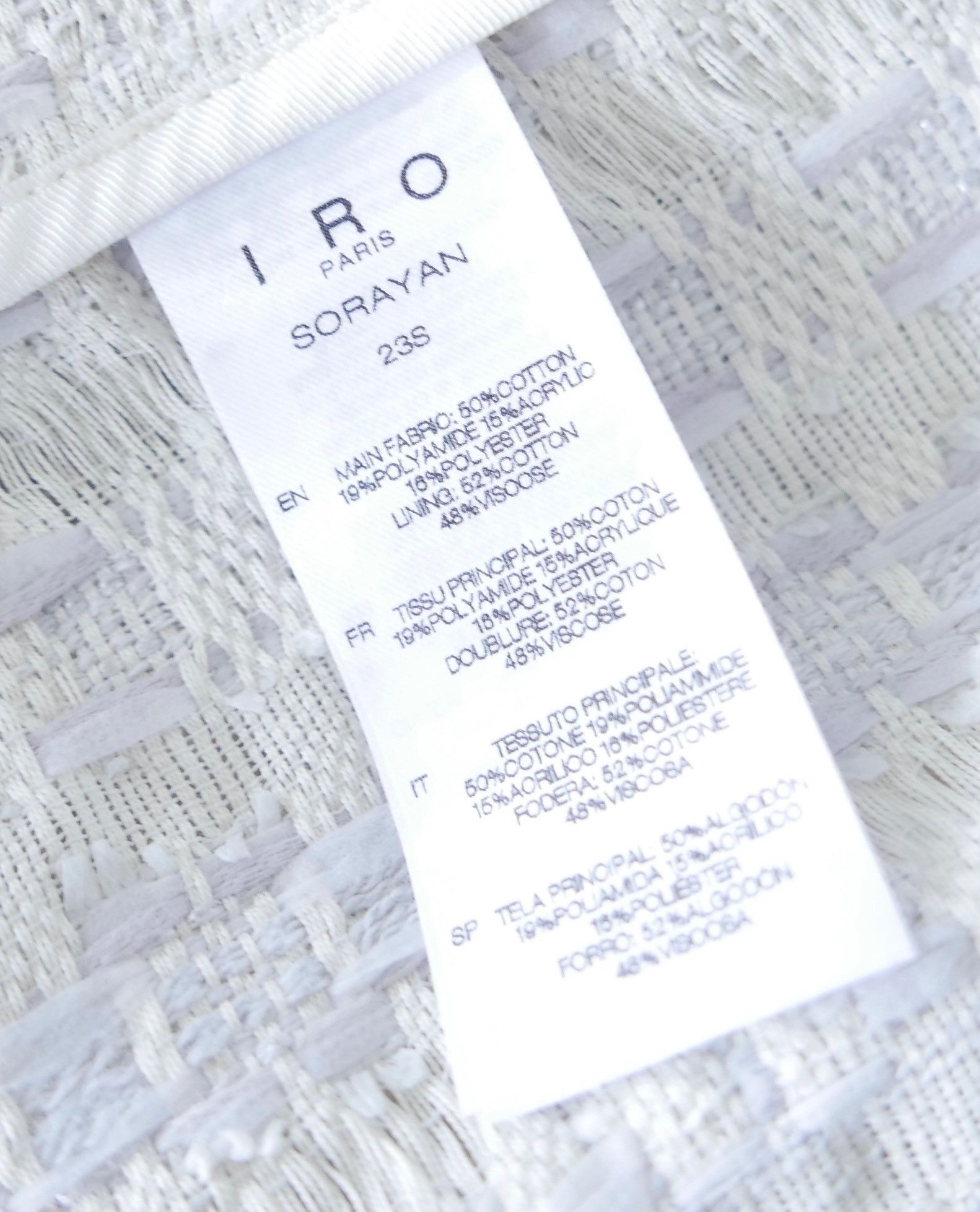 Iro IRO Sorayan Jacket Pearl Grey/Cream Size XS / US 0-2 / IT 36-38 - 7 Thumbnail