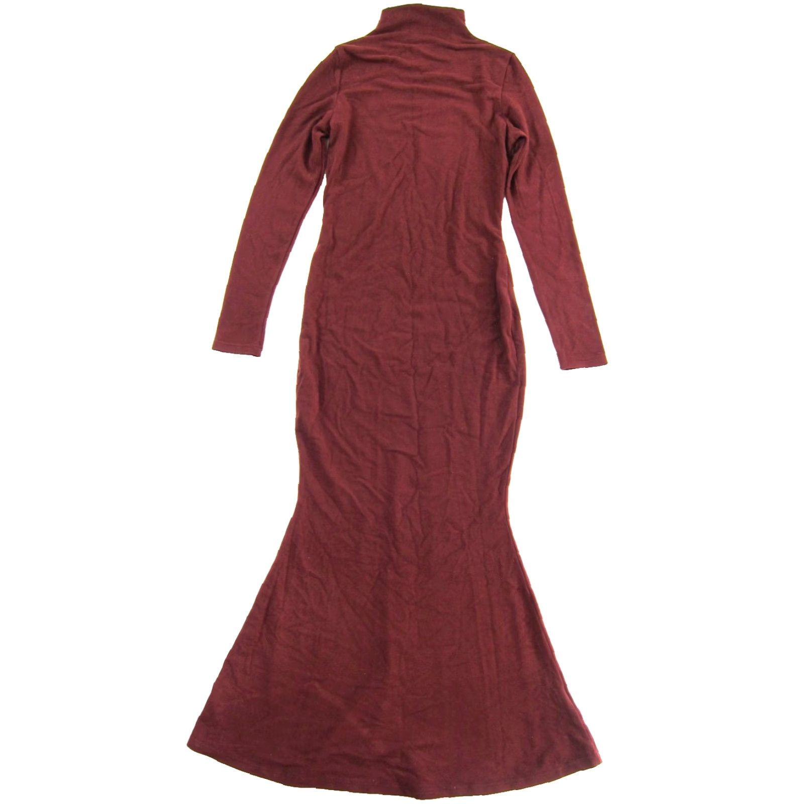 Vintage OGL NWT Merlot Red Rayon Stretch Long Sleeve Mock Neck Long Dress M Medium Dress Womens Size M / US 6-8 / IT 42-44 - 2 Thumbnail