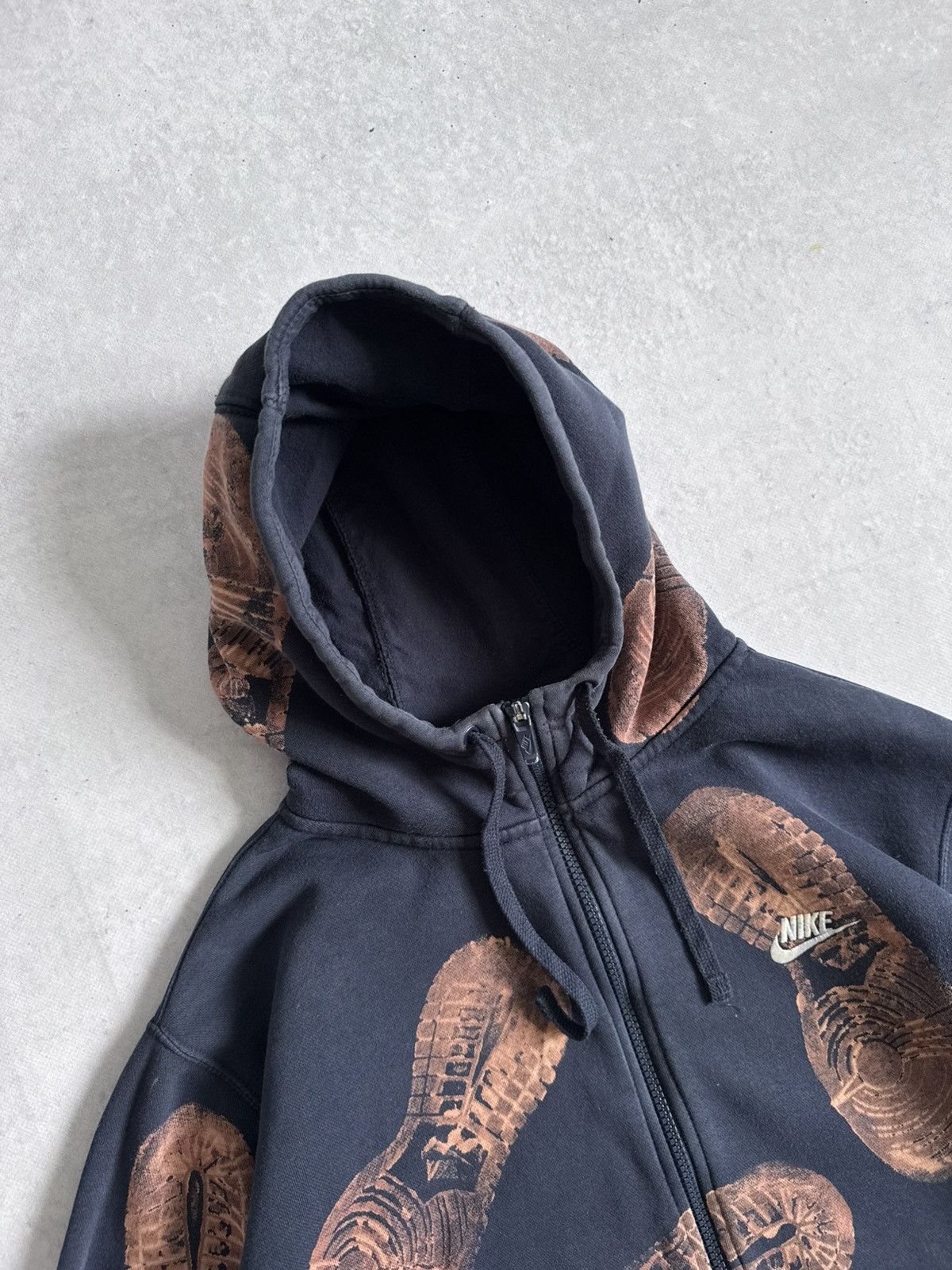 Nike Vintage Nike Dunk Step Custom Print Y2K Oversized Zip Hoodie Size US XL / EU 56 / 4 - 4 Thumbnail