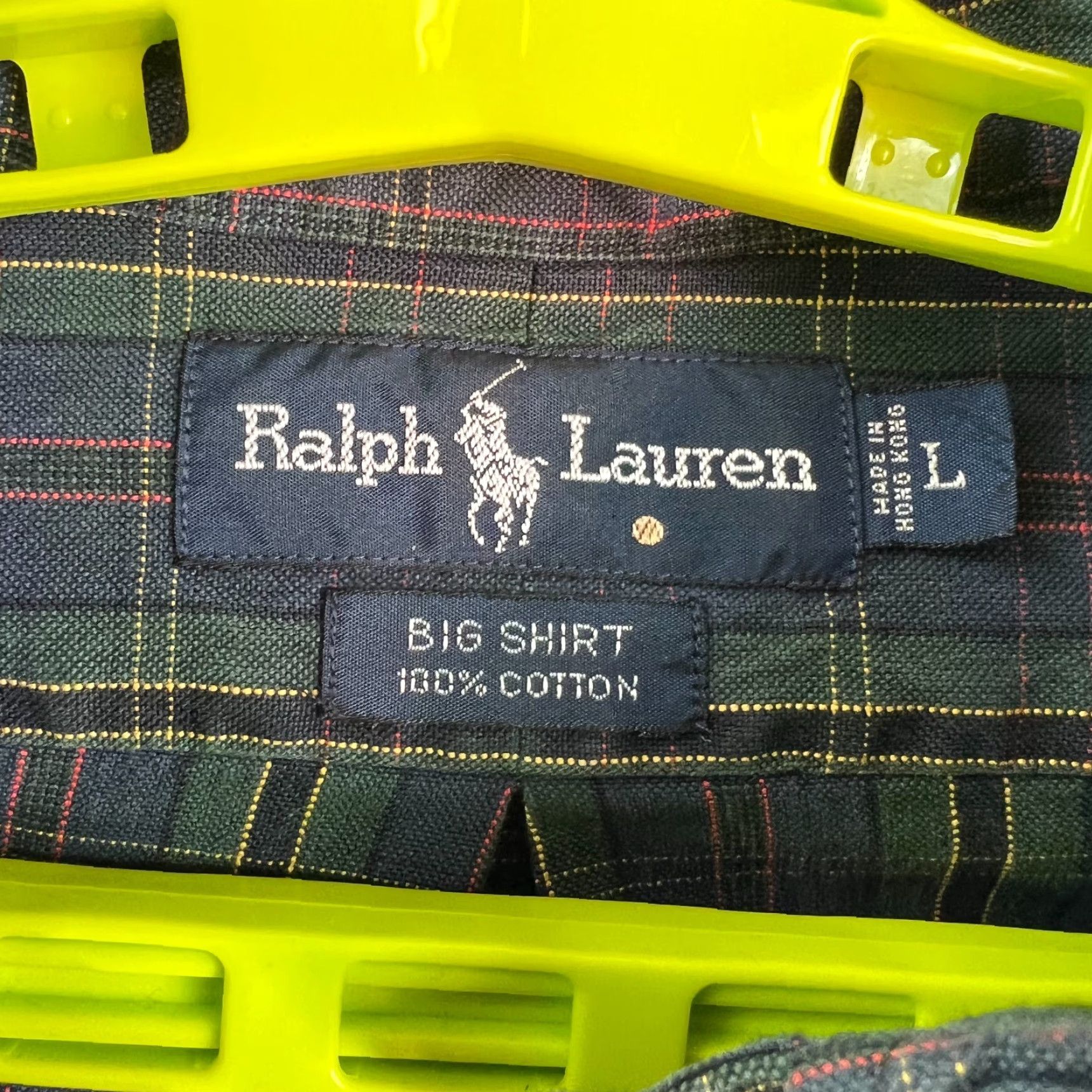 Ralph Lauren VINTAGE Ralph Lauren Men's Plaid Long Sleeve Casual Button-Down Shirt Blue Large Size US L / EU 52-54 / 3 - 4 Thumbnail
