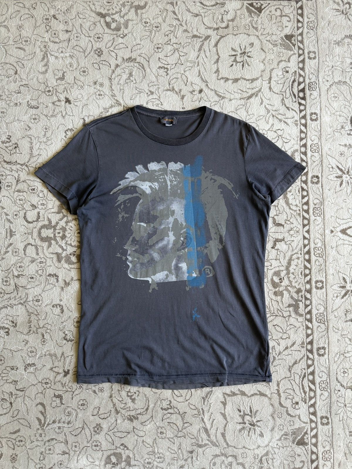 Vintage Diesel Punk Logo Faded Distressed Tee Japanese Y2K