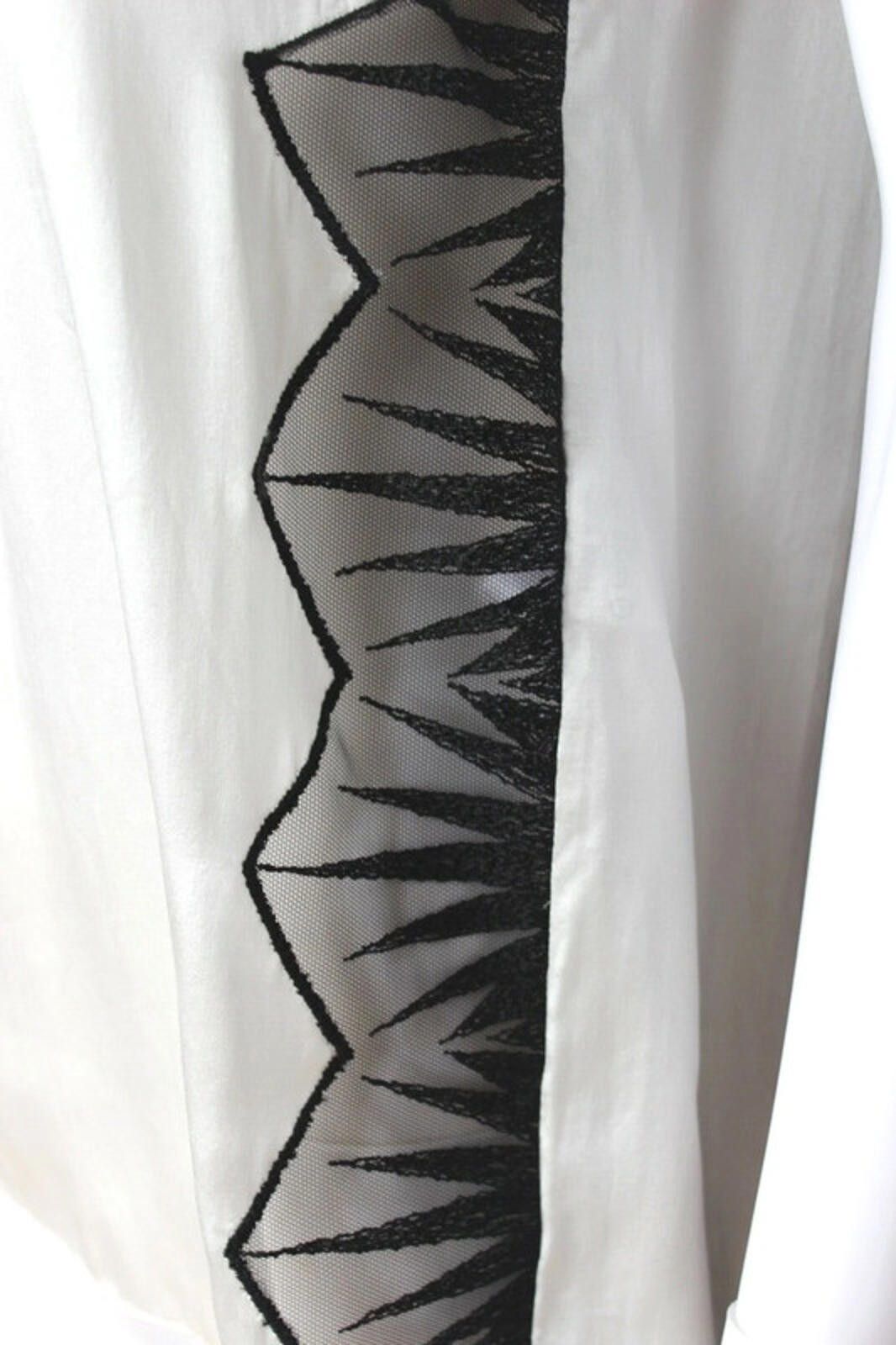 Sandro Sandro Cream Silk Cut out Top black lace size 2 uk 10 Size M / US 6-8 / IT 42-44 - 2 Thumbnail