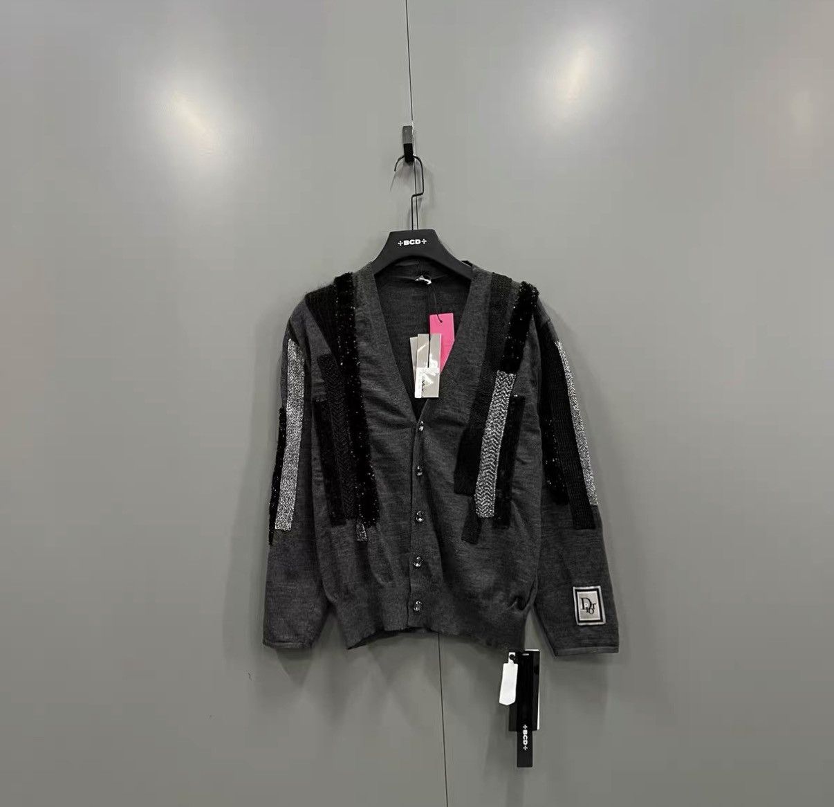 Dior Dior × ERL Wool Sequin Embroidered Knit Cardigan J41 Size M / US 6-8 / IT 42-44 - 1 Thumbnail