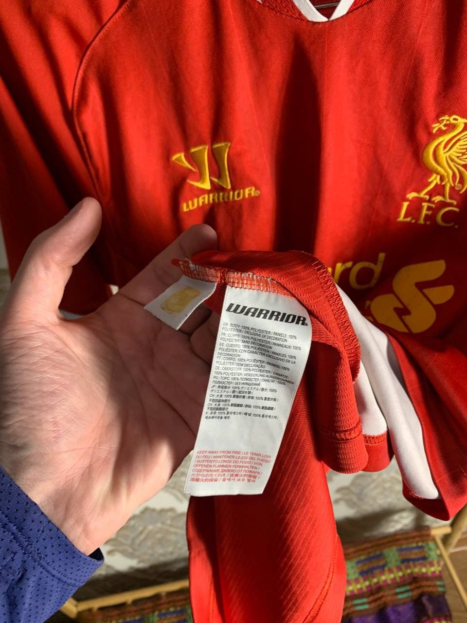 Vintage VERY RARE WARRIOR FC LIVERPOOL ENGLAND SOCCER JERSEY RETRO Size US L / EU 52-54 / 3 - 8 Thumbnail