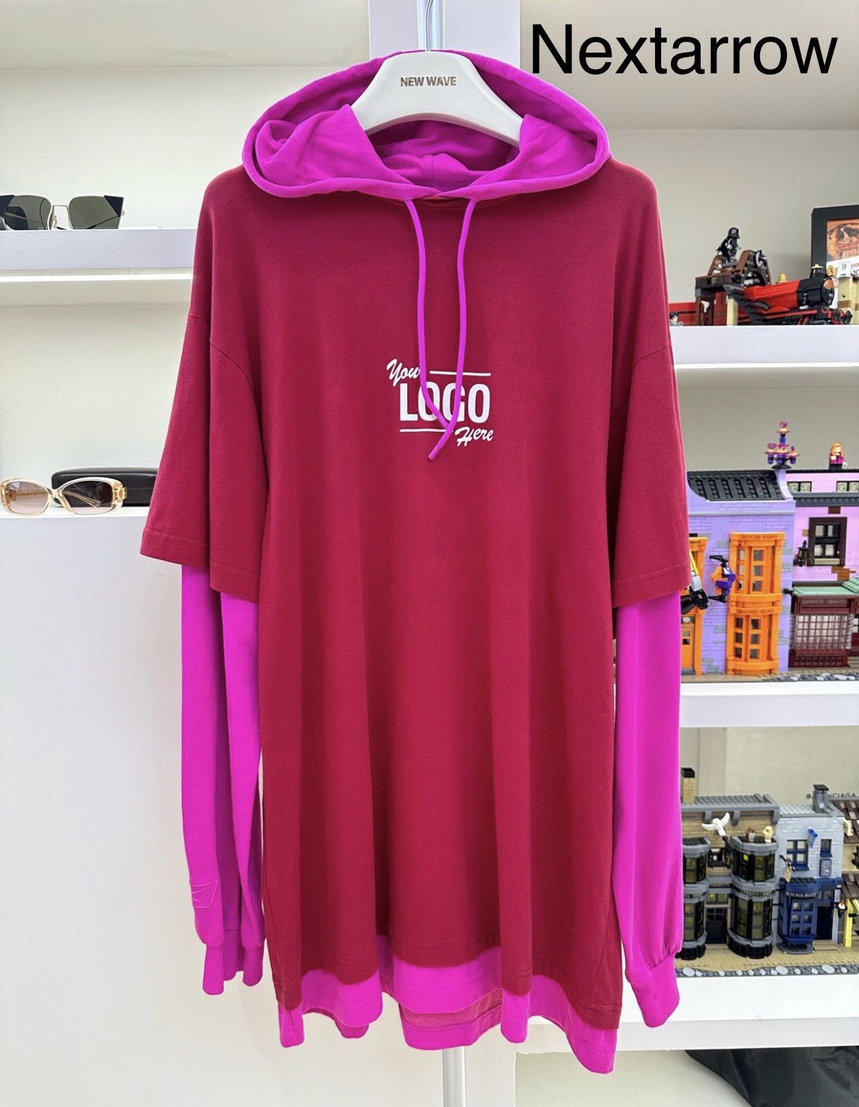 Balenciaga Balenciaga Splicing Color Letter Fake Two Piece Hoodie Size US XS / EU 42 / 0 - 1 Thumbnail