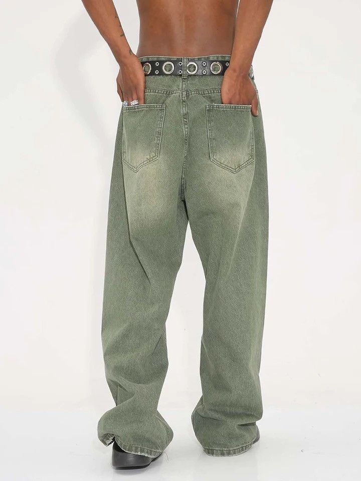 Designer × Japanese Brand × Vintage Distressed washed y2k baggy pants jeans Size US 32 / EU 48 - 2 Thumbnail
