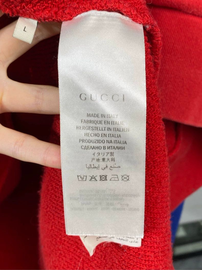 Gucci Gucci Double G square logo red and blue stitching sweatshir Size US L / EU 52-54 / 3 - 4 Thumbnail