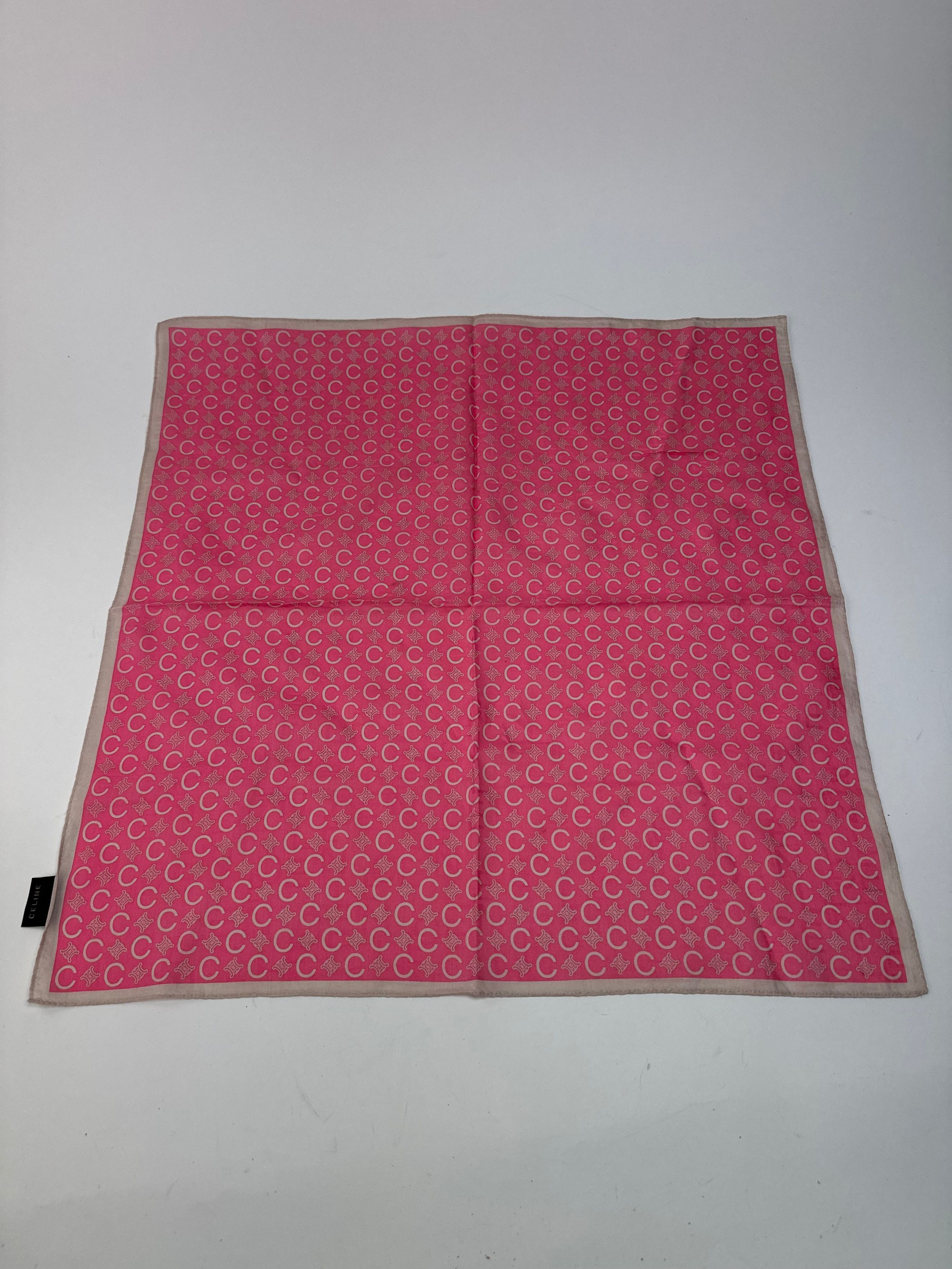 Other Vintage Celine C Monogram Scarf Pink Size ONE SIZE - 1 Thumbnail