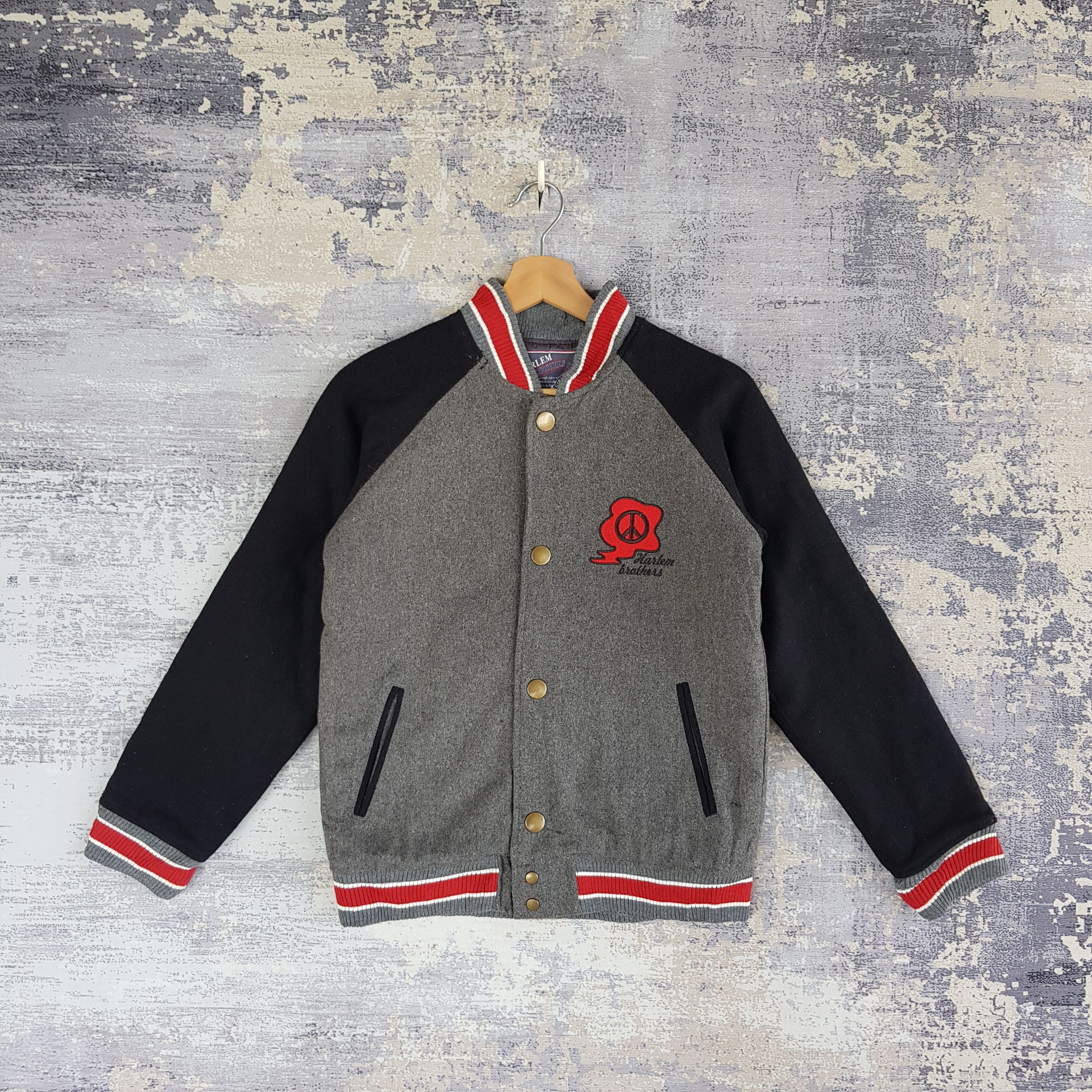 Vintage Harlem Brothers Varsity Jacket Skates Letterman Wool Jackets Size S / US 4 / IT 40 - 2 Thumbnail