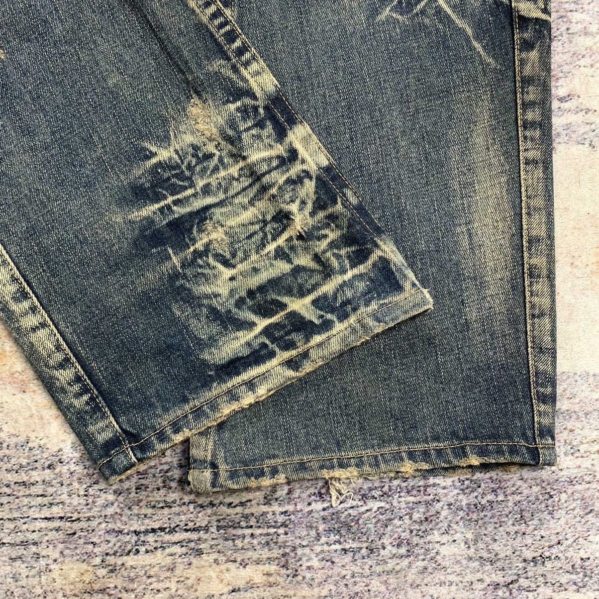 Japanese Brand Rattle trap mud wash flared distressed denim pants Size US 31 - 10 Thumbnail