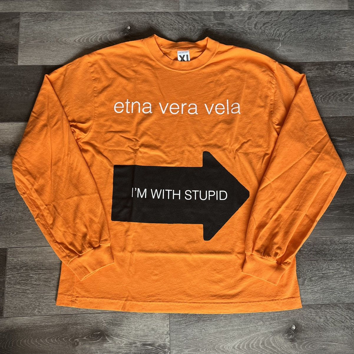 Drain Gang × Sad Boys Fakemink Etna Vera Vela I’m With Stupid Longsleeve Tee Shirt Size US XL / EU 56 / 4 - 1 Thumbnail