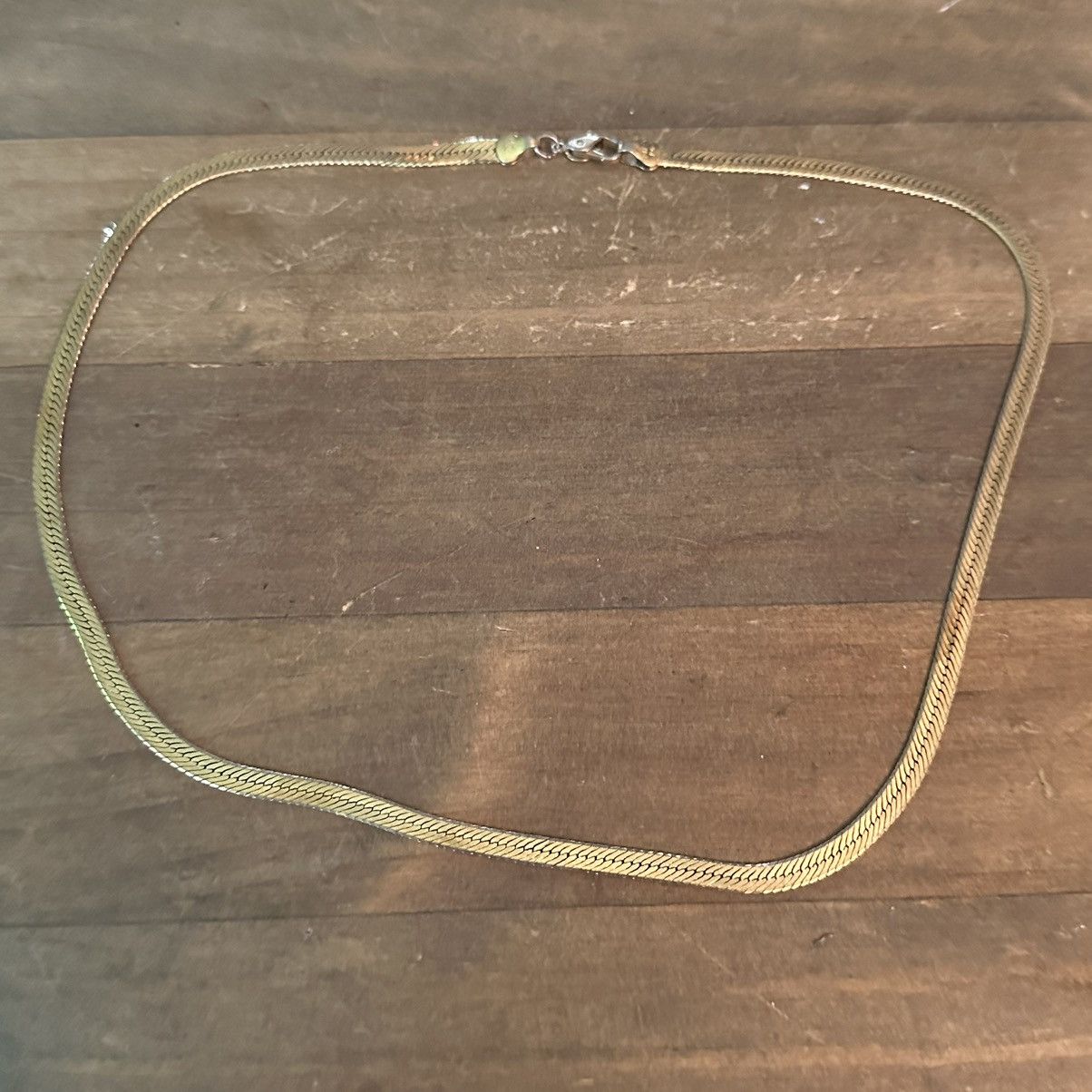 Vintage Vintage 24K GP herringbone chain necklace Size ONE SIZE - 3 Thumbnail