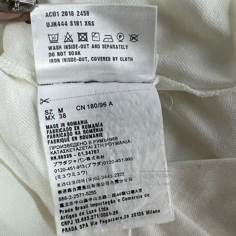 Prada Prada White Cotton Men’s Polo Shirt. Size US M / EU 48-50 / 2 - 4 Thumbnail