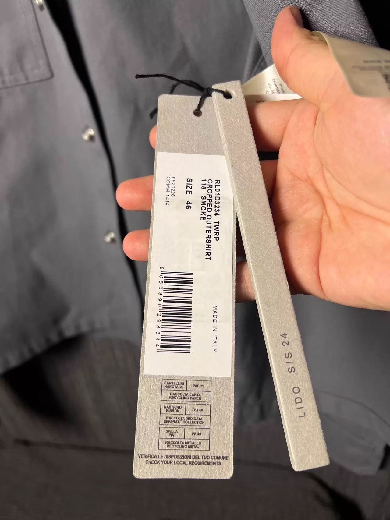 Rick Owens Rick Owens 24ss Rare Capsule Smoke Work Shirt Jacket Size 46 Size US S / EU 44-46 / 1 - 7 Thumbnail