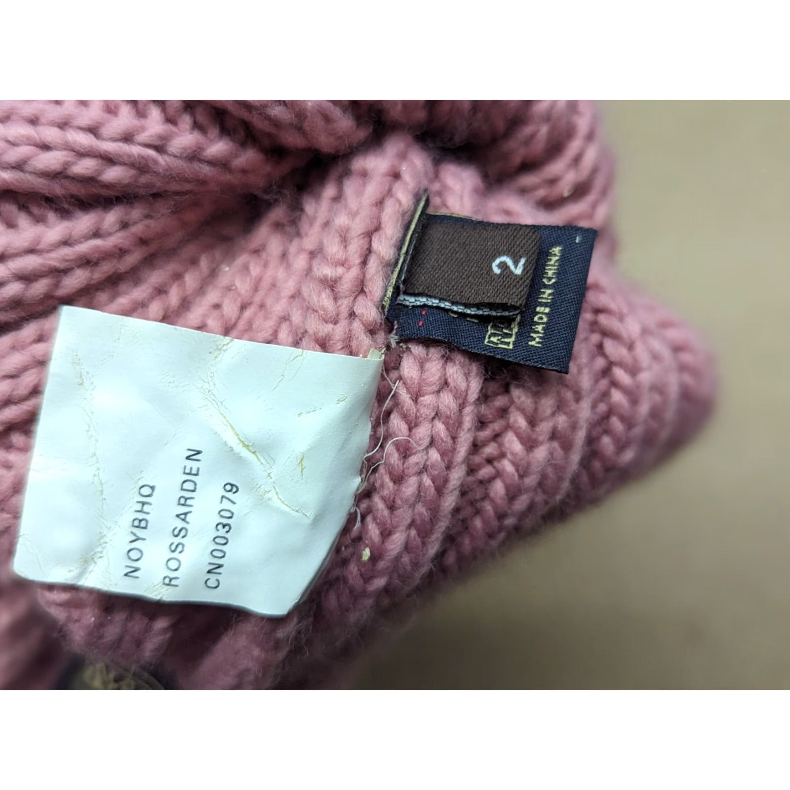 Napapijri Napapijri Beanie One Size Pink Knitted Wool Blend Pom Pom Hat Womens Size ONE SIZE - 3 Thumbnail