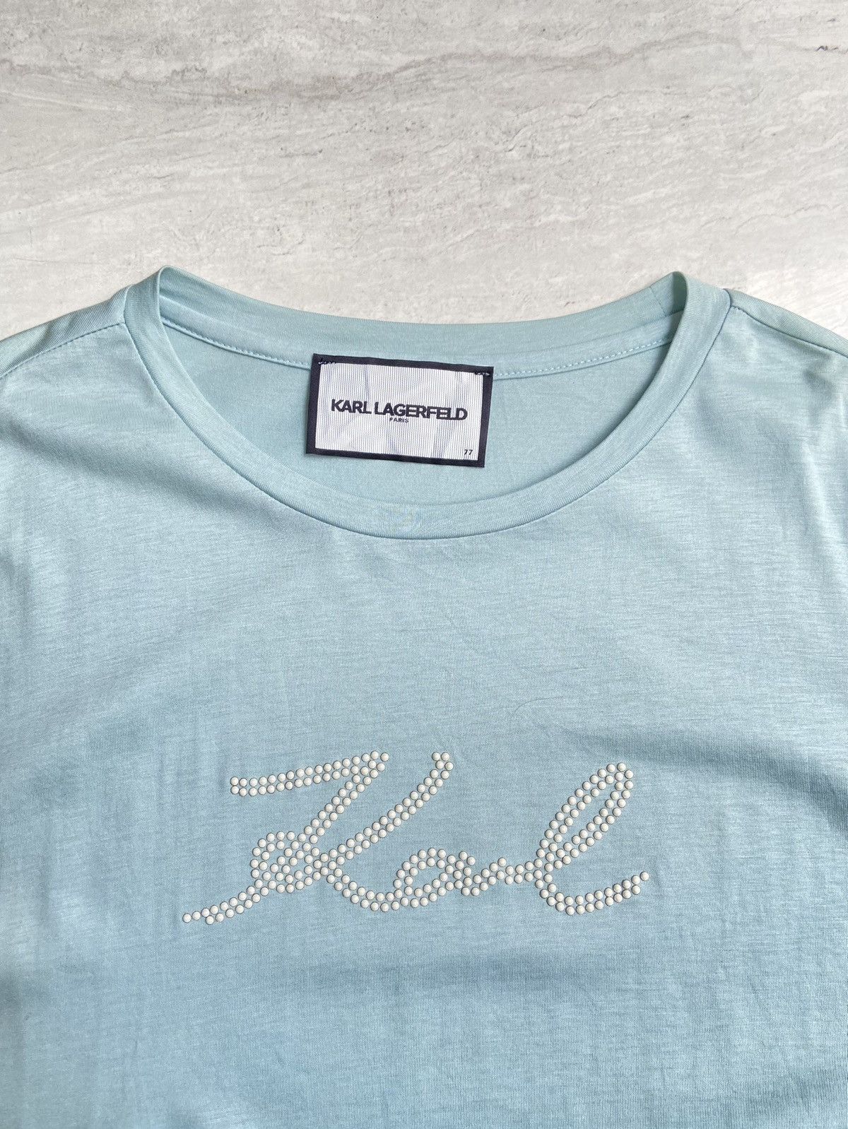 Karl Lagerfeld KARL LAGERFELD Blue T-shirt Size US S / EU 44-46 / 1 - 9 Thumbnail