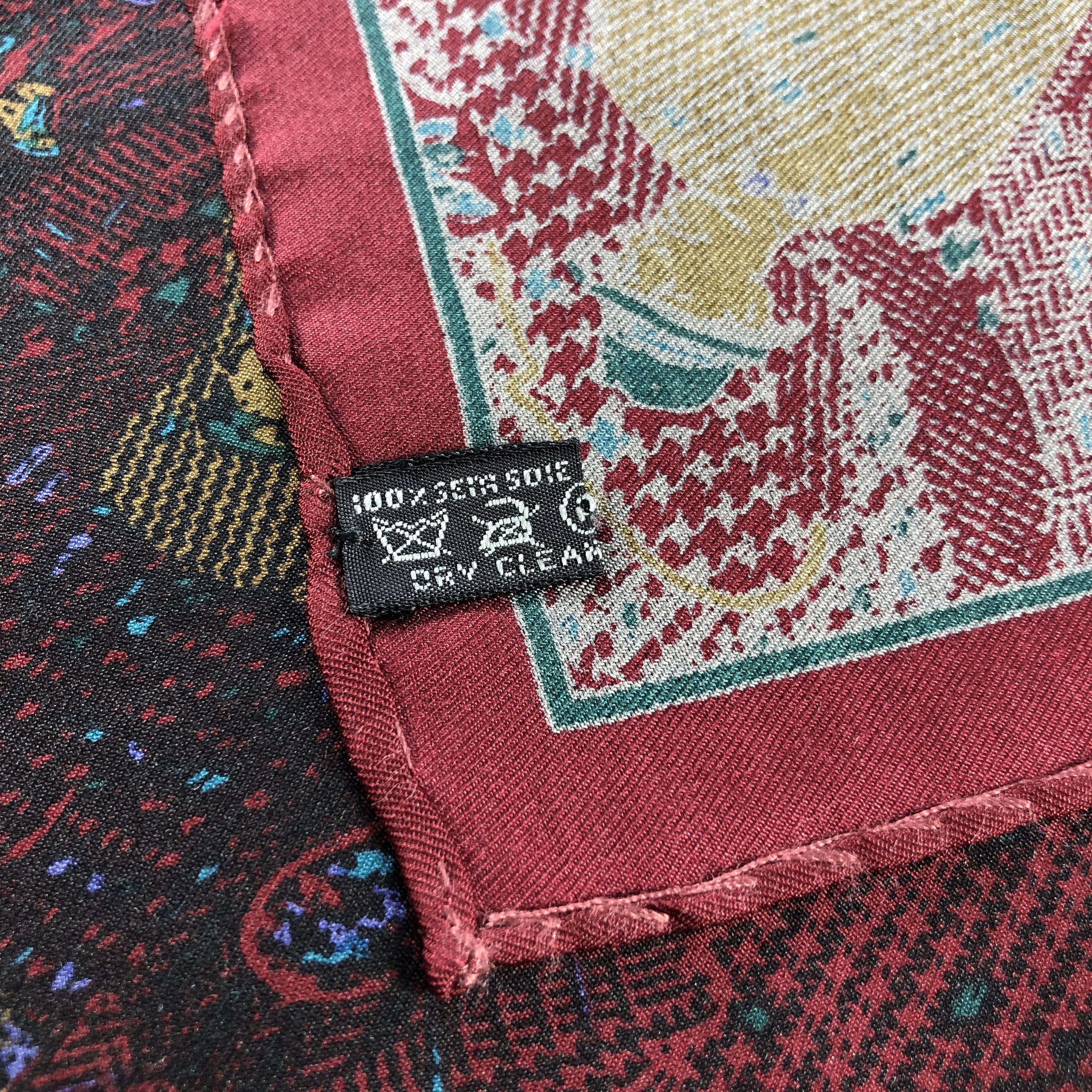 Vintage Paisley Silk Handkerchief Bandana H2397 Size ONE SIZE - 4 Thumbnail