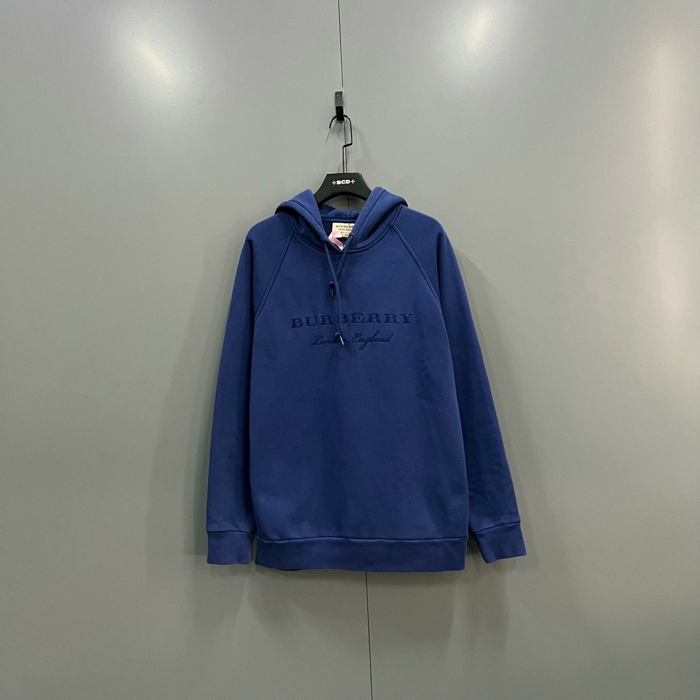 Burberry Burberry Embroidered Logo Blue Hoodie Size US L / EU 52-54 / 3 - 1 Thumbnail