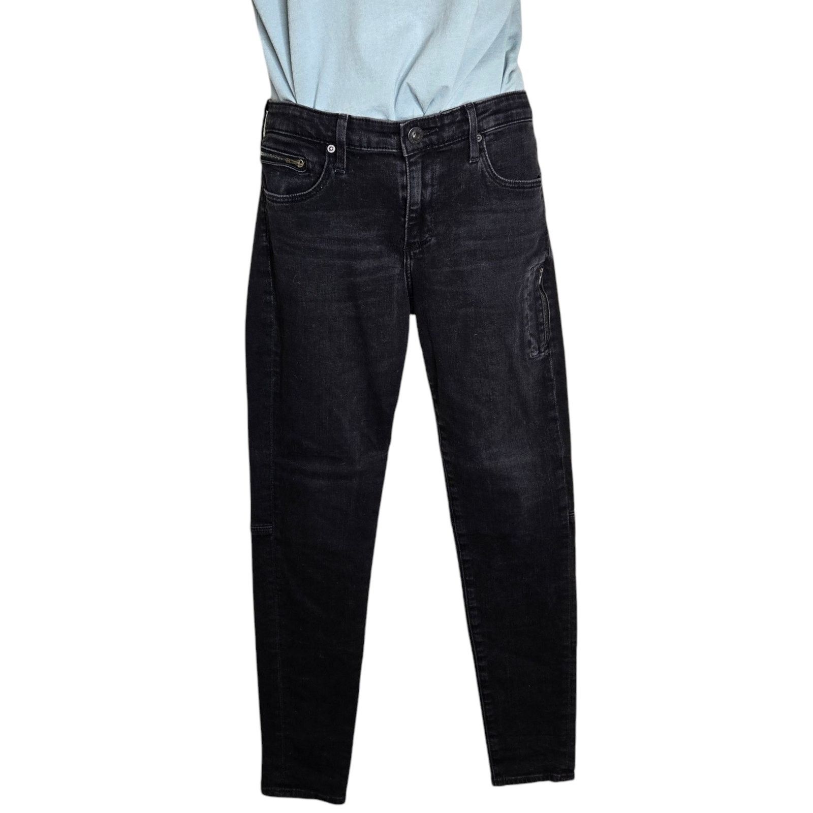AG Adriano Goldschmied Adriano Goldschmied Womens Black Jeans Size 29 Taxi Zip Size 29" - 3 Thumbnail