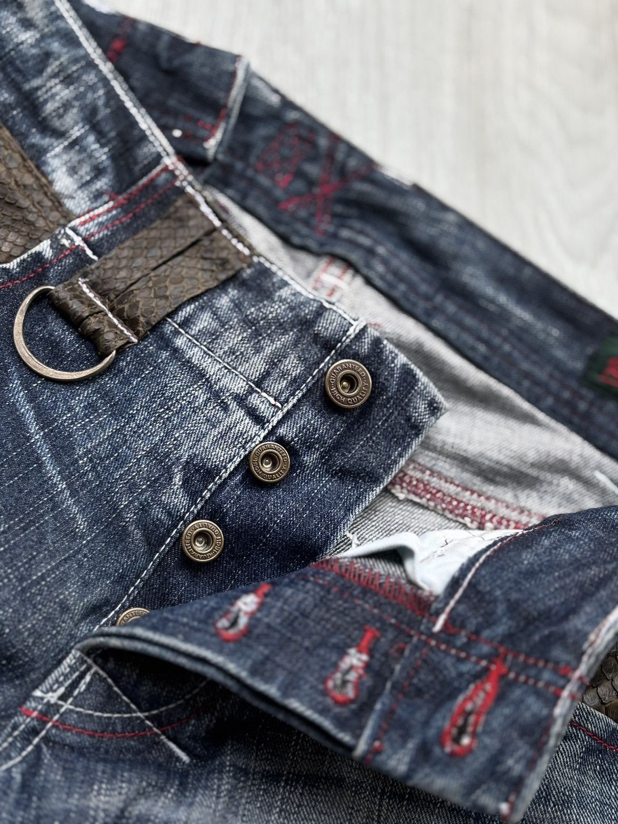Japanese Brand REVOLUTION lace up flare jeans Size US 27 - 8 Thumbnail