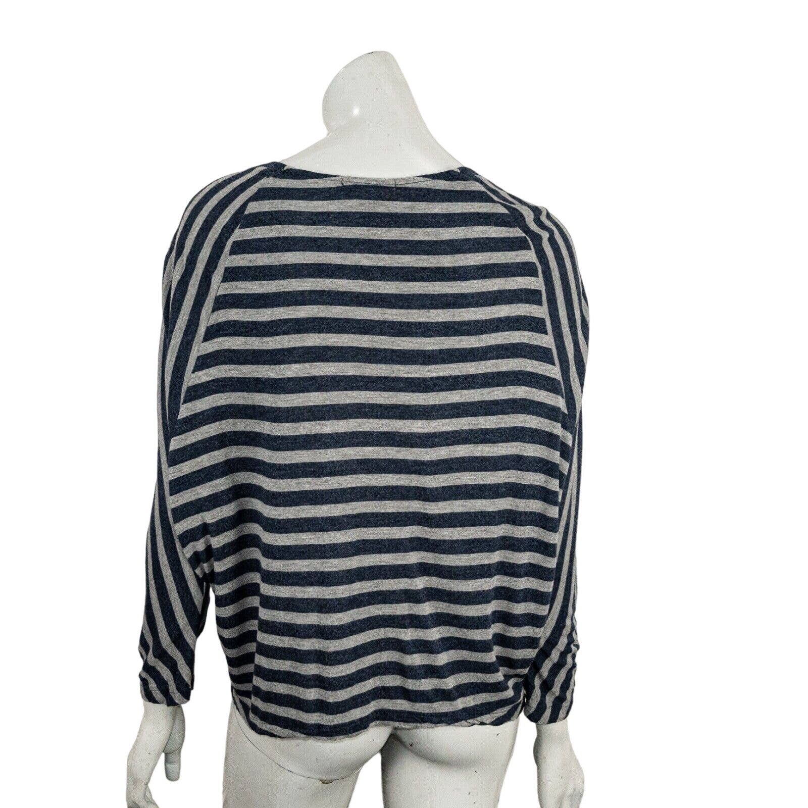 Vince VINCE Scoop Neck Dolman Sleeve Pullover Blouse Gray Navy Size L / US 10 / IT 46 - 4 Thumbnail