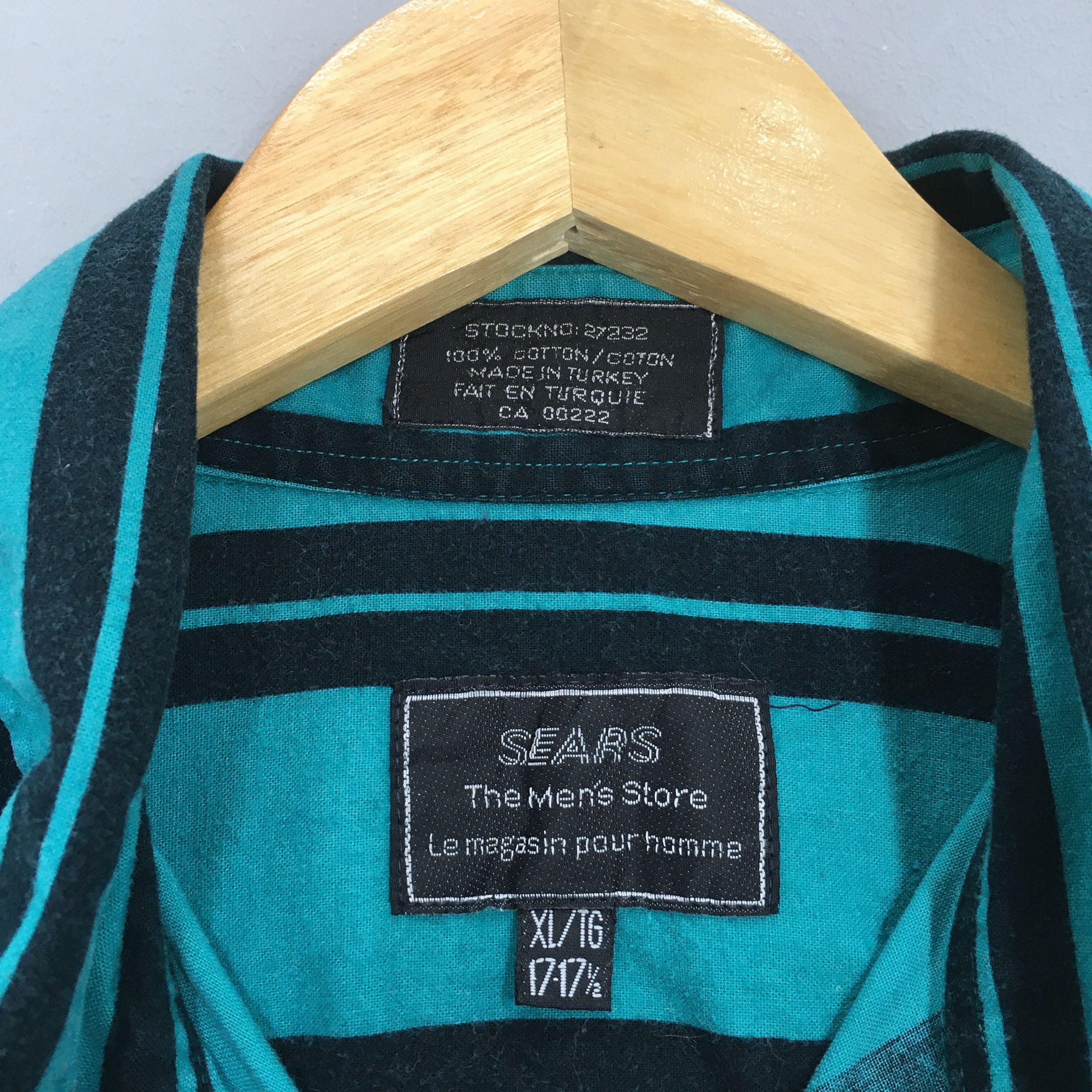 Sears × Vintage Vintage Sears Pour Homme Vertical Stripes Flannel XLarge Size US XL / EU 56 / 4 - 6 Thumbnail