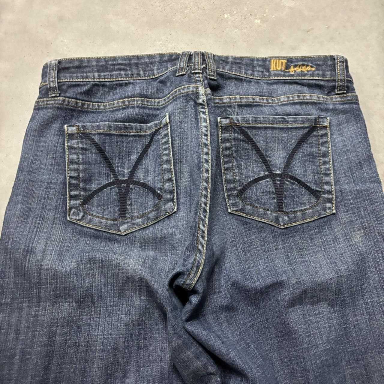 Japanese Brand × Vintage Crazy Vintage Y2K/2000s Grunge Dark Wash Bootcut Denim Jeans! Size US 34 / EU 50 - 7 Thumbnail