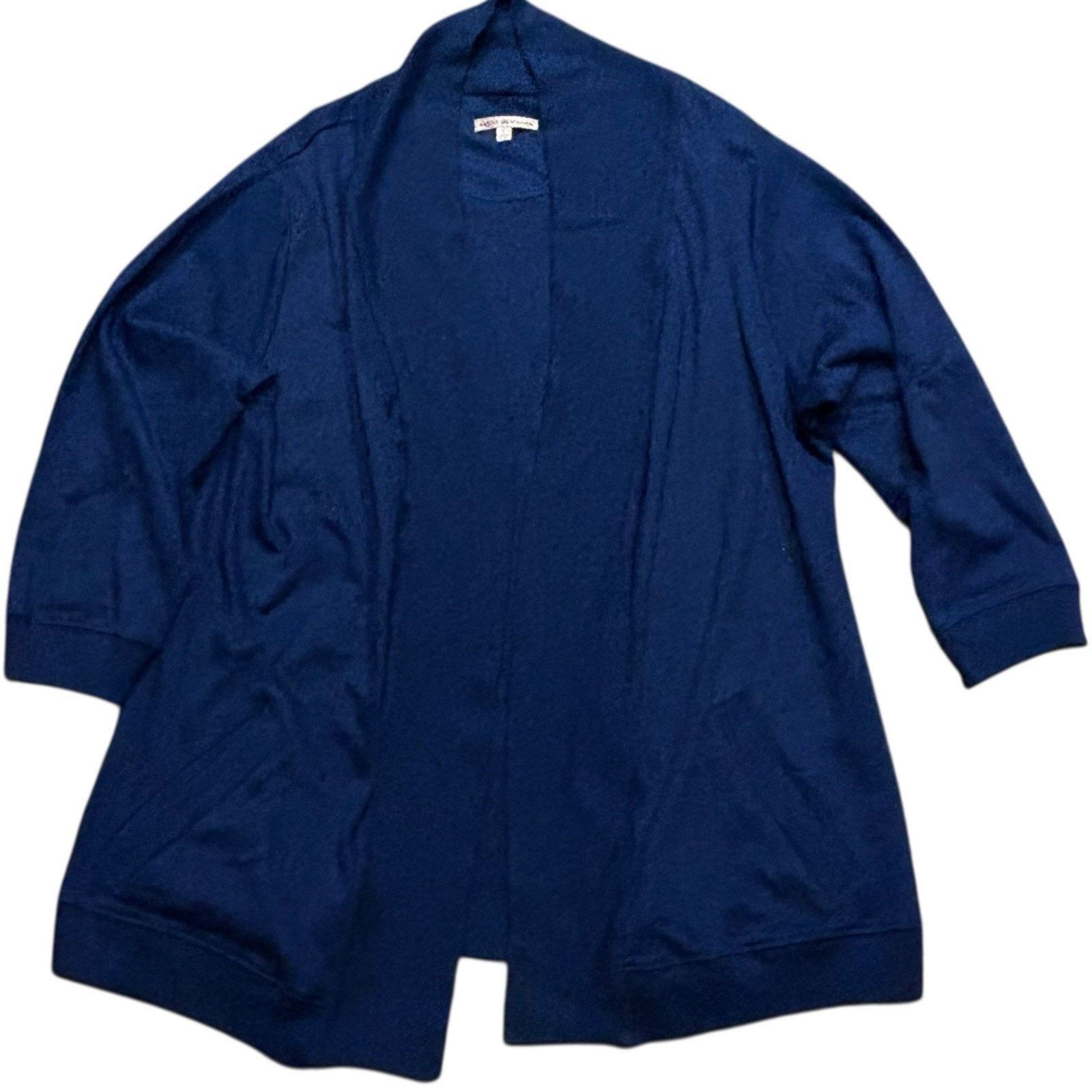 Peter Millar Peter Millar Womens Blue Cotton Open Cardigan Pockets Large* Size S / US 4 / IT 40 - 1 Thumbnail