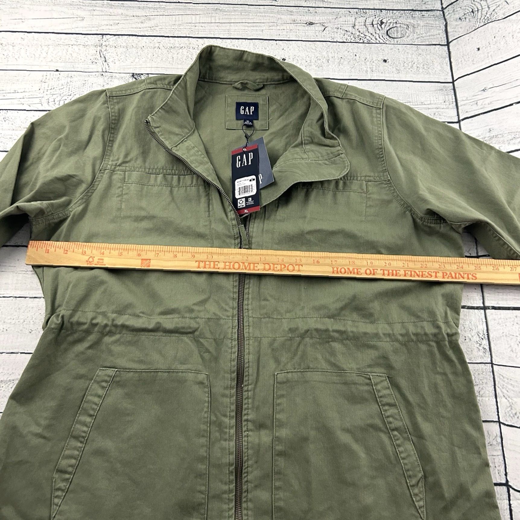 Gap VINTAGE Gap Full Zip Field Jacket Womens XL Green Jacket Size XL / US 12-14 / IT 48-50 - 5 Thumbnail