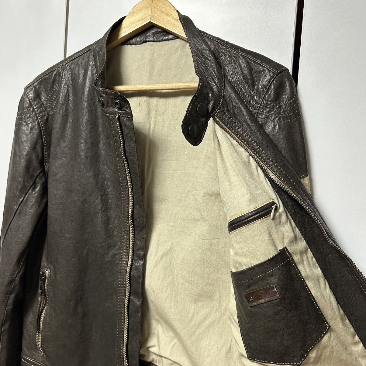 Leather Le Sentier Leather Jacket Luxury Vintage Rare Moto Size L / US 10 / IT 46 - 8 Thumbnail