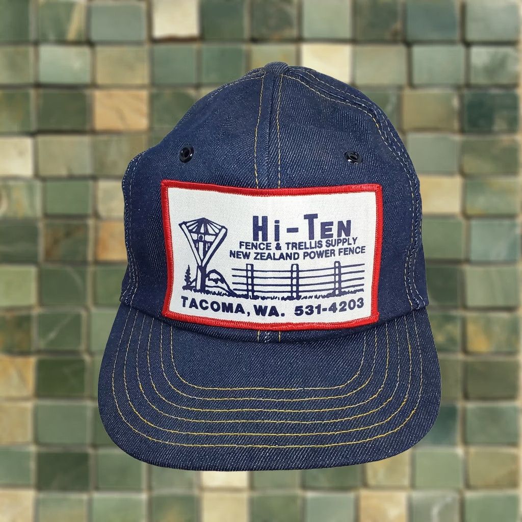 Vintage VINTAGE pro fit Trucker Hat Men One Size Denim Blue Adjustable 80s Farm Supply Tacoma WA USA Size ONE SIZE - 1 Thumbnail