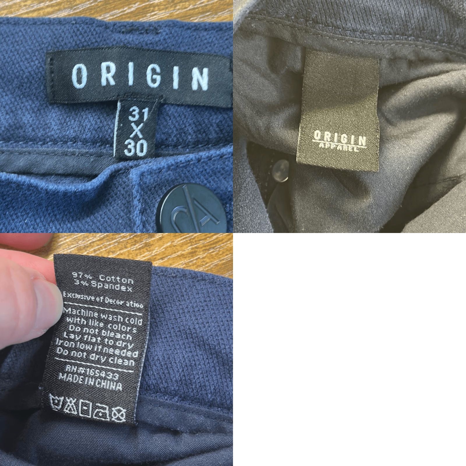 Vintage Origin Jeans Mens 31 Blue Jeans Straight Leg Stretch W31 L30 Size US 31 - 8 Thumbnail