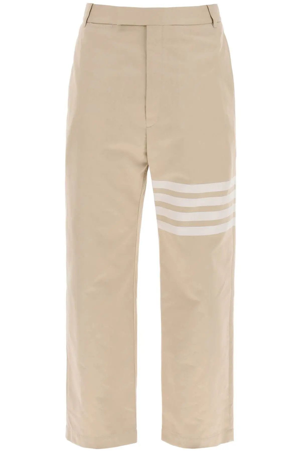 image of Thom Browne O1S22I1N0324 4-Bar Pant In Beige, Men's (Size 30)