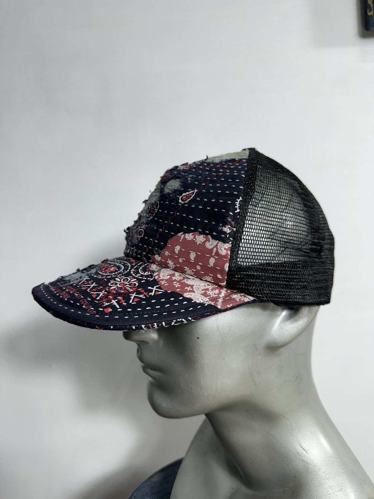 Handmade Custom Made Distressed Paisley Patchwork Boro Trucker hats Size ONE SIZE - 11 Thumbnail
