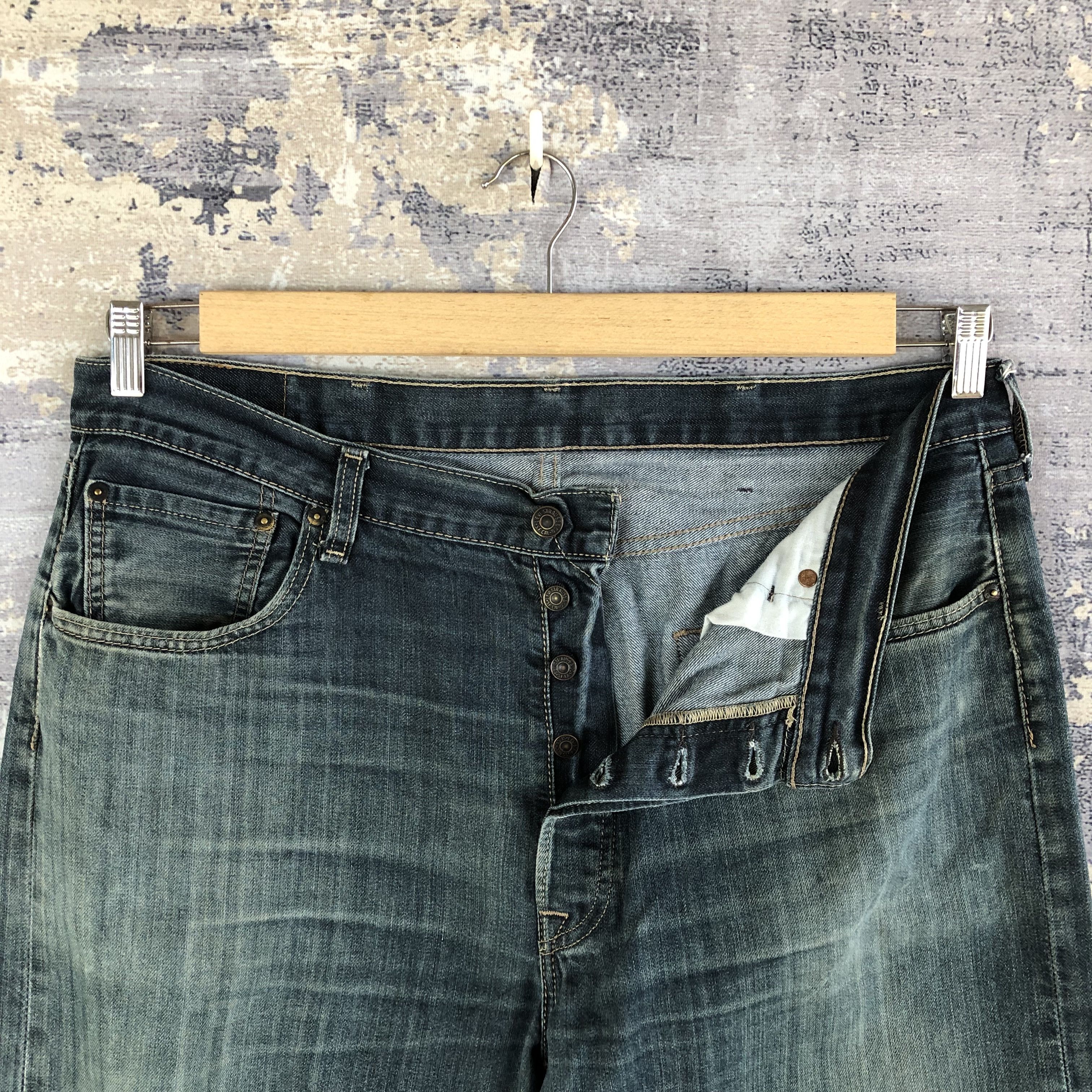 Levi's Vintage Y2K Levis 501 Faded Jeans Levi's Stonewash Denim Size US 38 / EU 54 - 6 Thumbnail