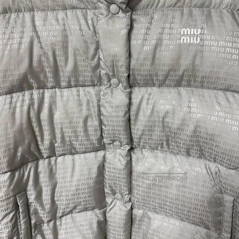 Miu Miu Miu Miu Silver Nylon Women's Puffer Jacket . Size L / US 10 / IT 46 - 2 Thumbnail